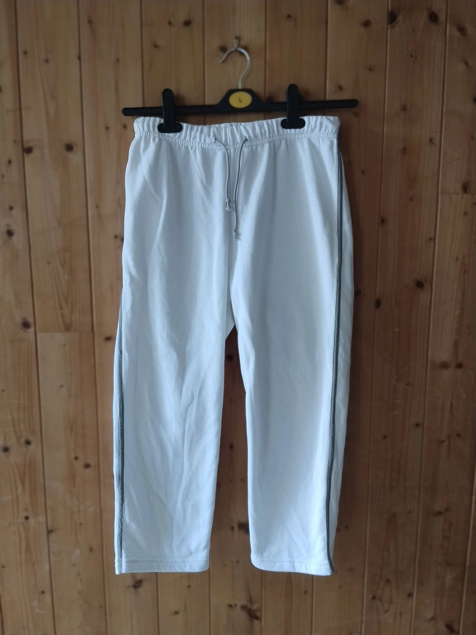 Pantalon blanc 7/8 à bandes grises Afibel Taille 38/40